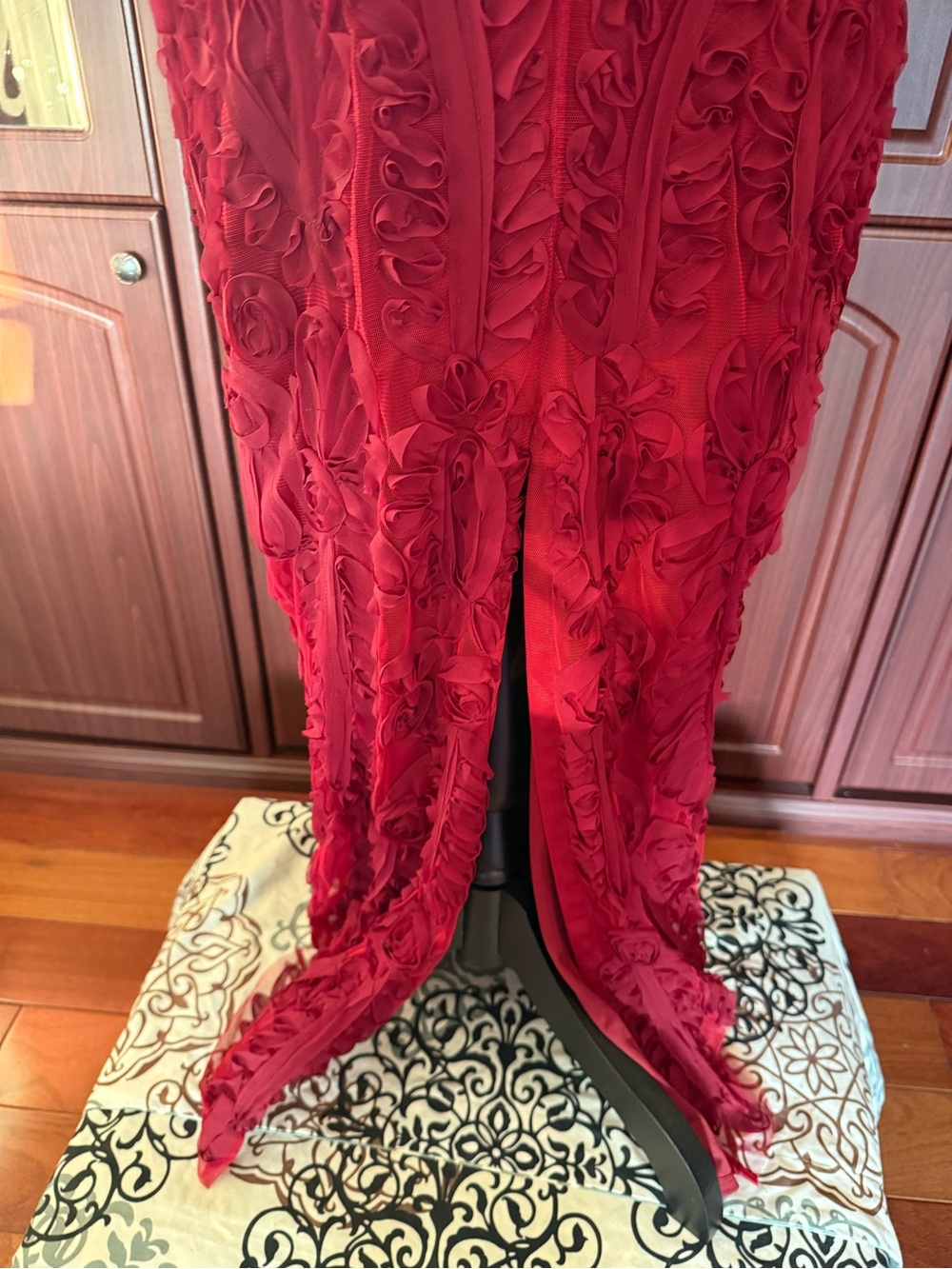 JS Collections Red Embellished Maxi Dress - Picture 8 of 8
